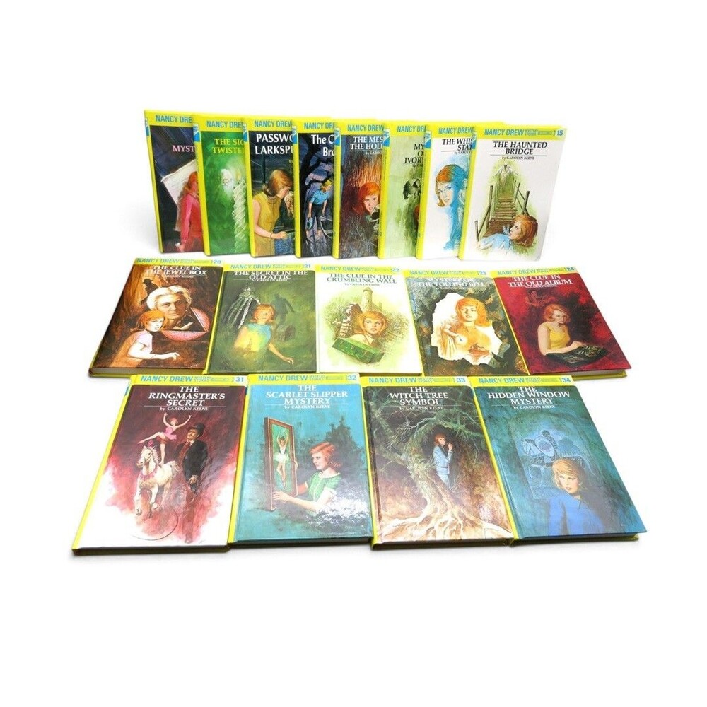 Nancy Drew Flashlight Edition Lot of 17 Books Yellow Hardcover New